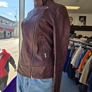 Mackage Deep Burgundy Leather Jacket